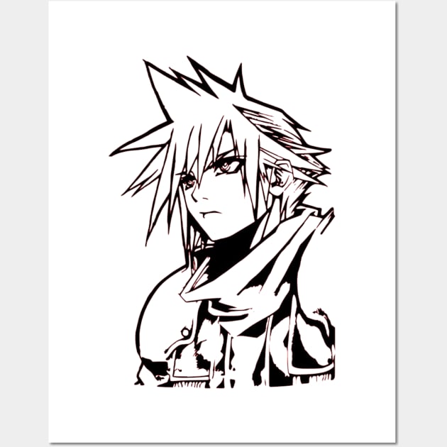 Cloud Strife Final Fantasy VII Wall Art by OtakuPapercraft